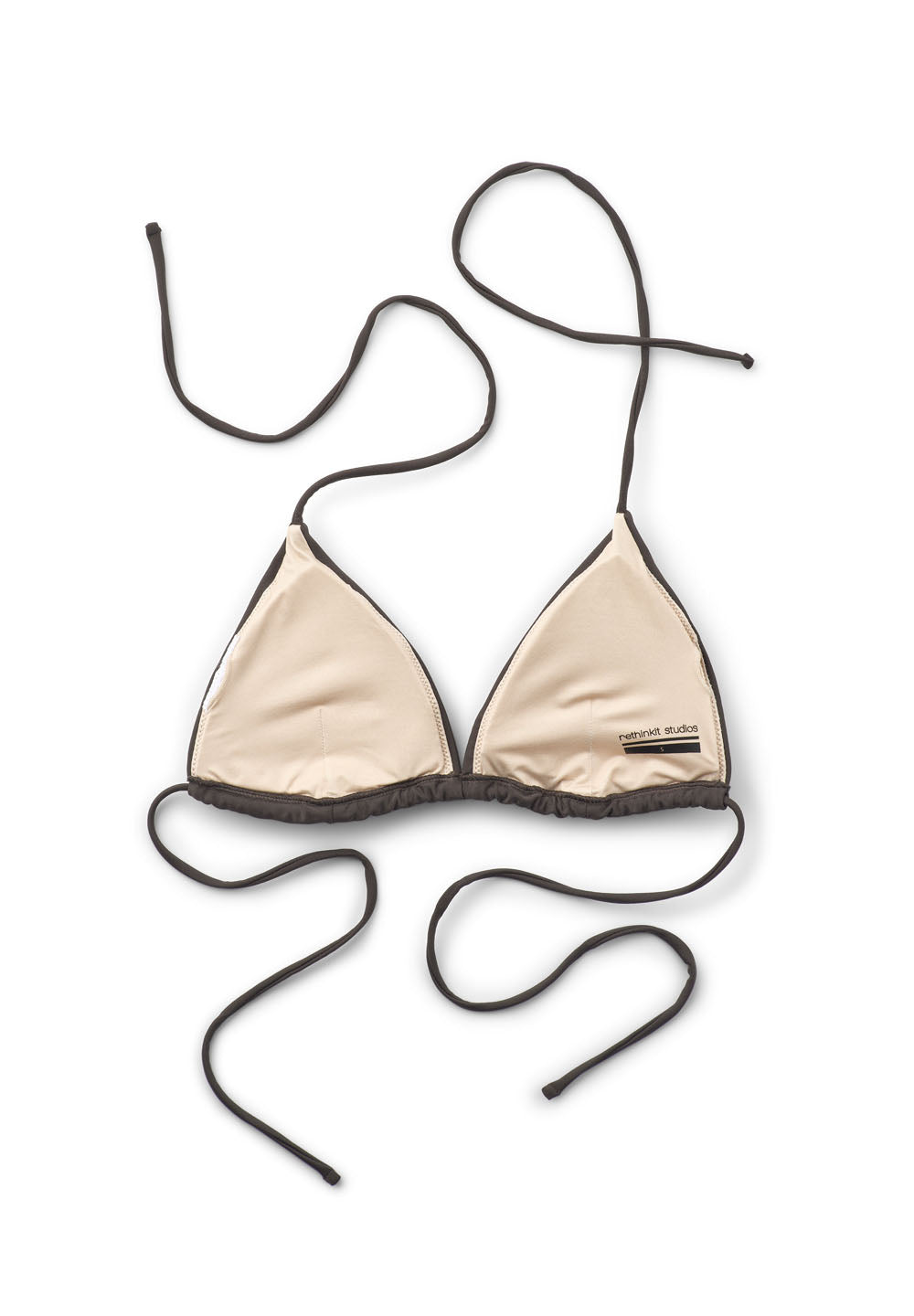 Rethinkit Bikini Top Triangle Bay Swimwear 0022 almost black