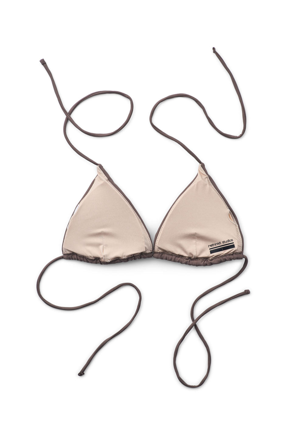 Rethinkit Bikini Top Triangle Bay Swimwear 3201 walnut