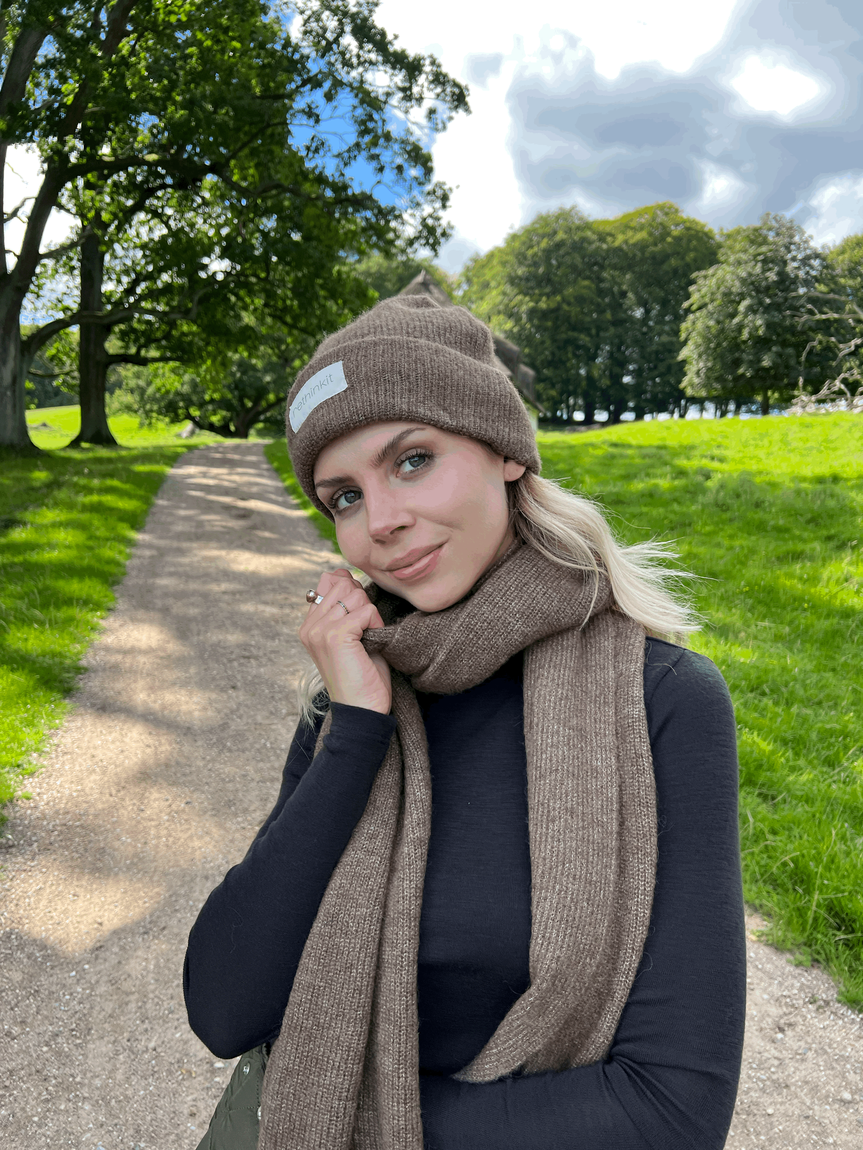 Rethinkit Uld Beanie Snug Acc 3237 warm melange brown