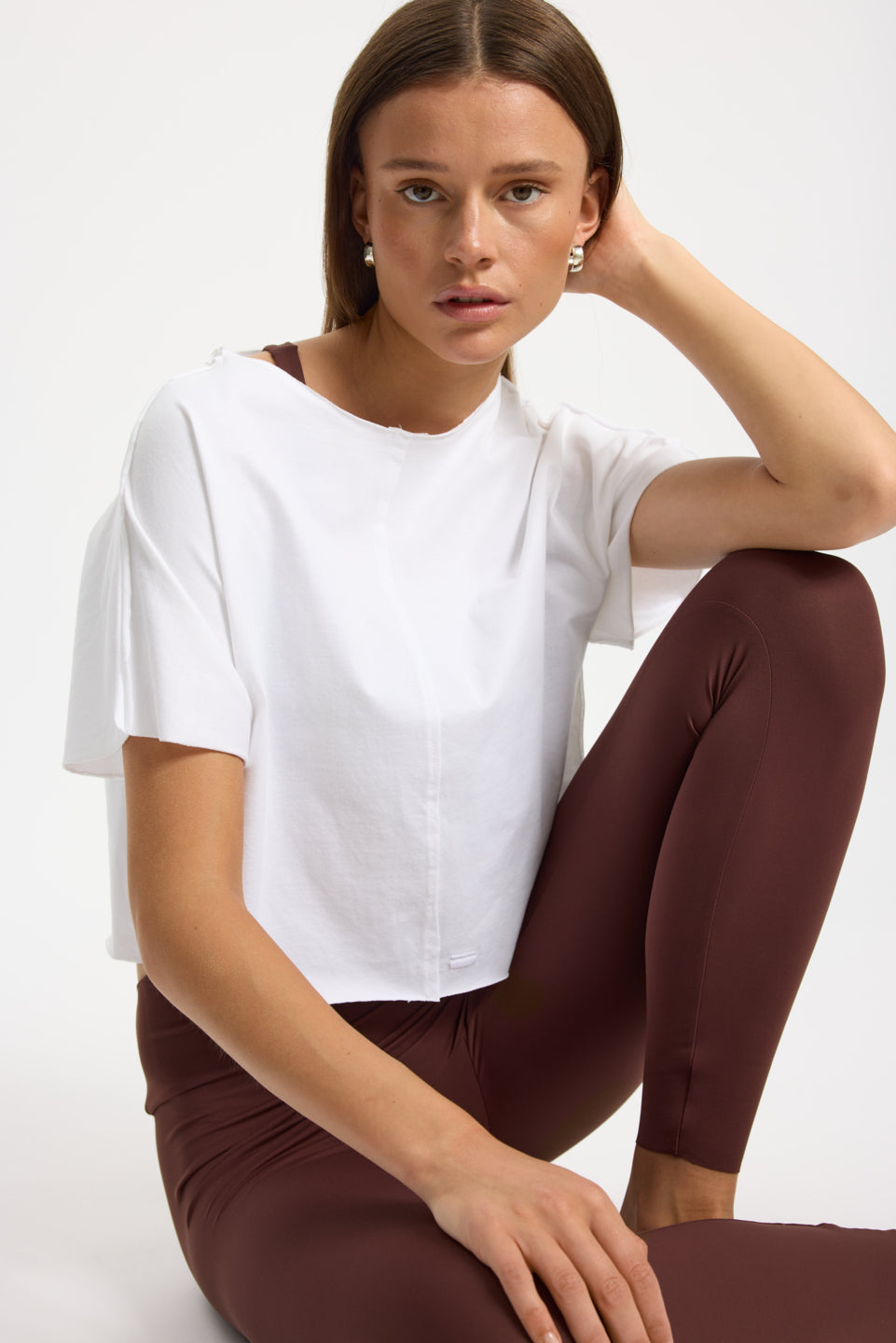 Rethinkit Kort Tee Raw Edge Caen Tee 0364 white