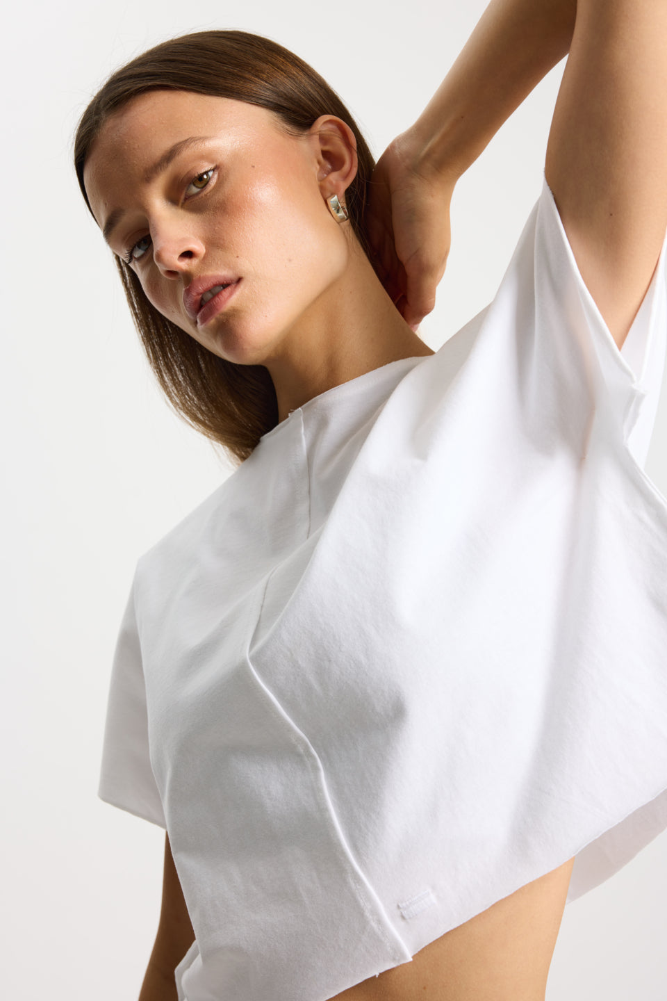 Rethinkit Kort Tee Raw Edge Caen Tee 0364 white