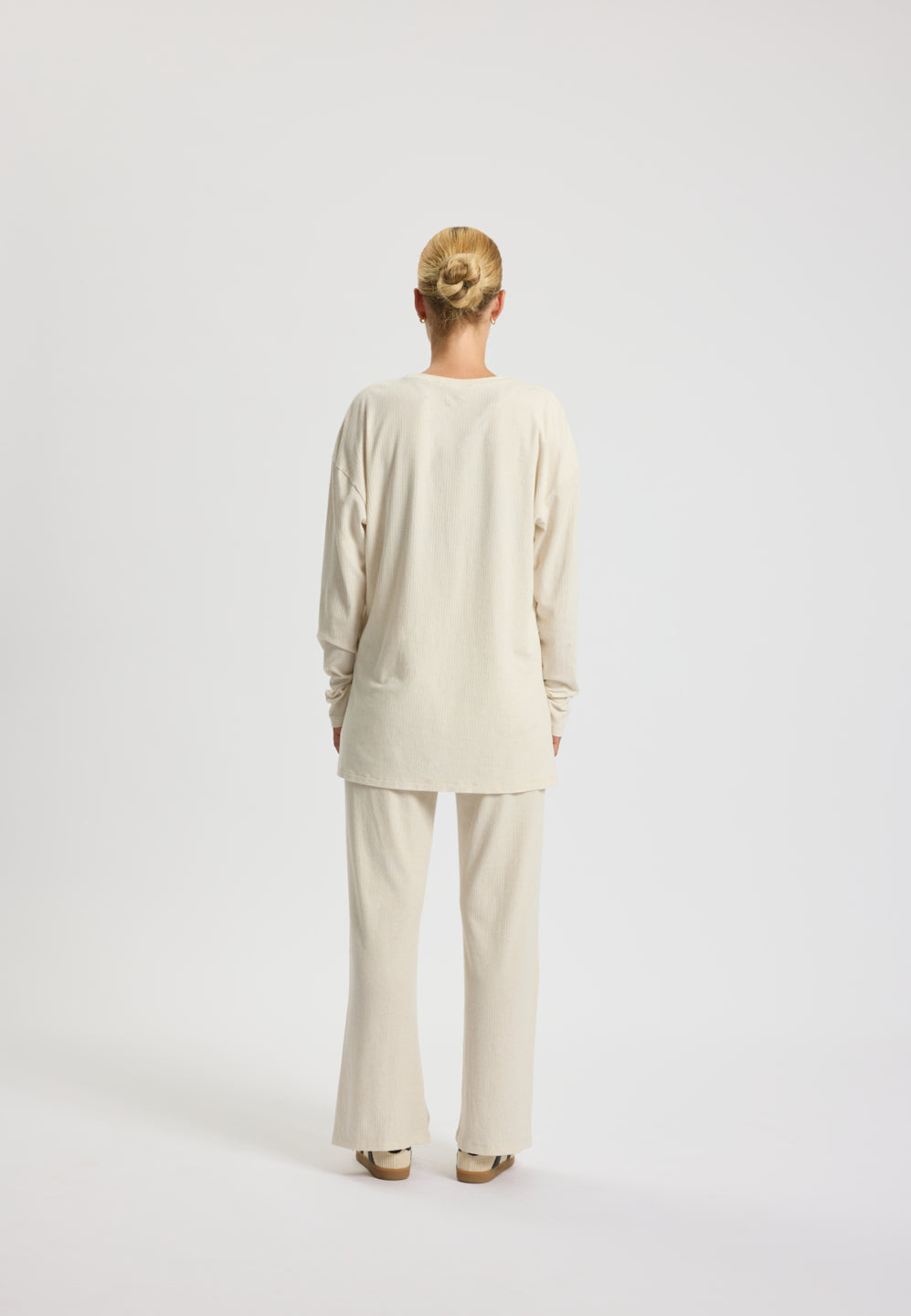 Rethinkit Langærmet Rib Tee Merci Tee 3227 soft beige melange