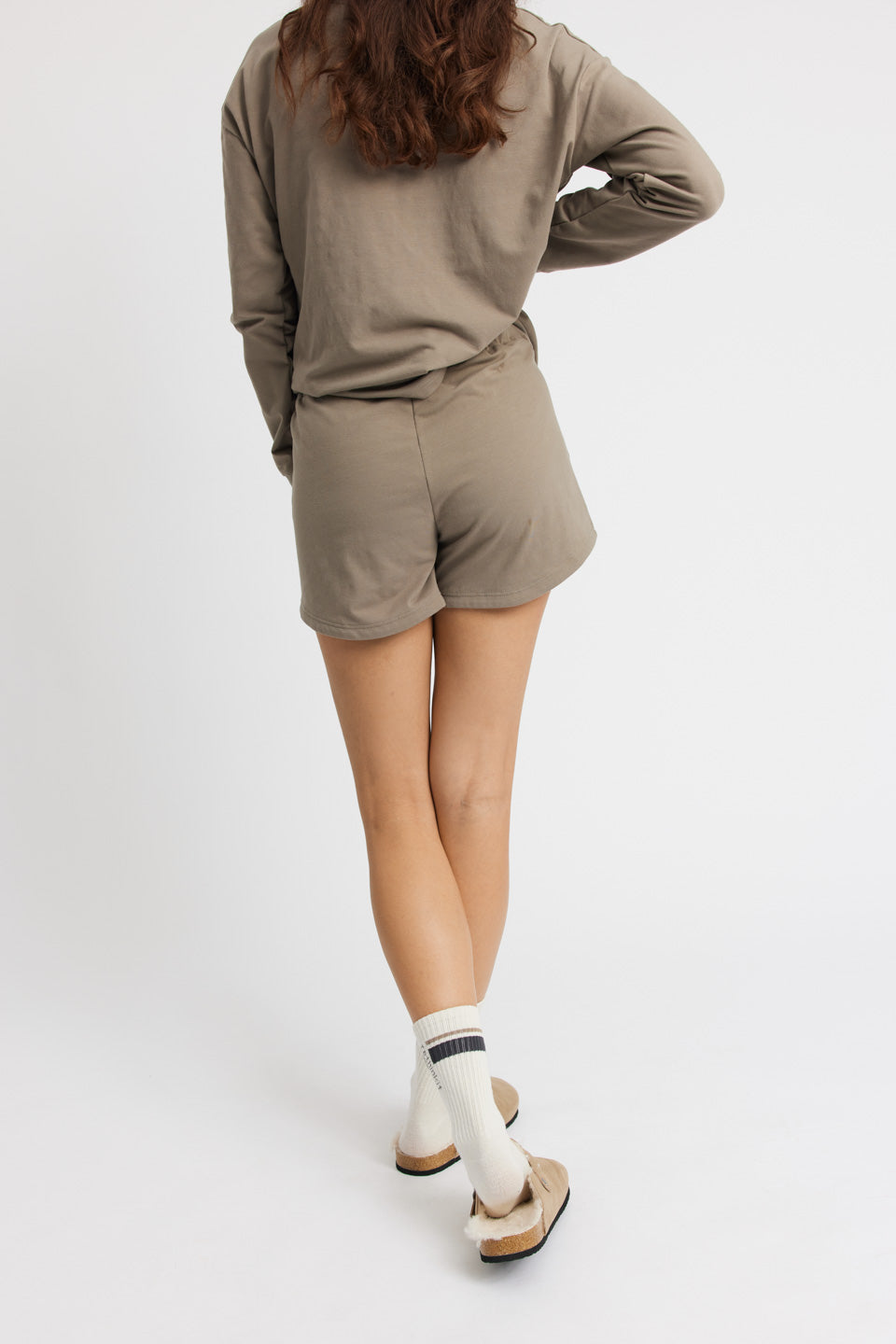 Rethinkit Light Sweat Shorts Hangout Shorts 0075 warm grey