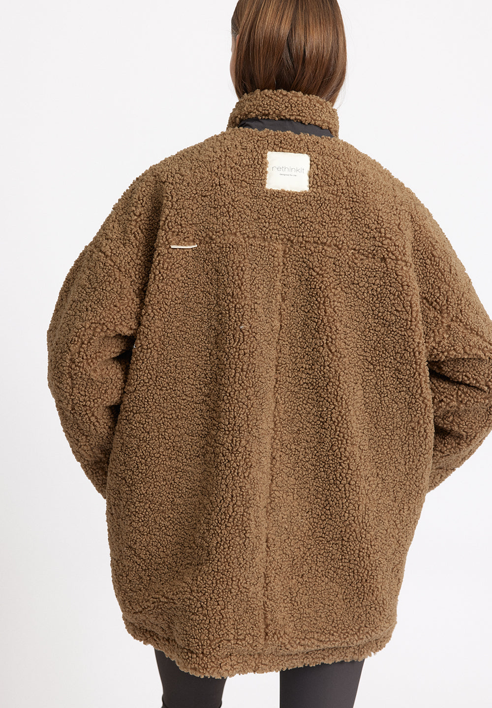 Rethinkit Long Fuzzy coat Larvik Jackets 3203 khaki