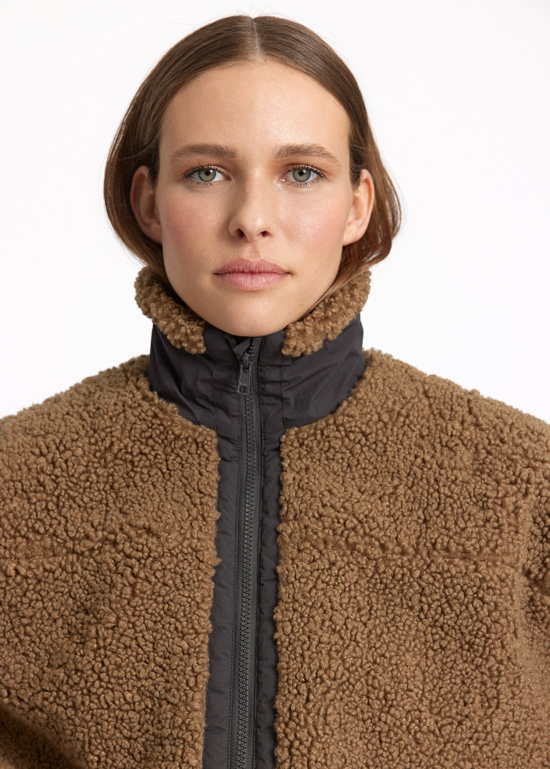 Rethinkit Long Fuzzy coat Larvik Jackets 3203 khaki
