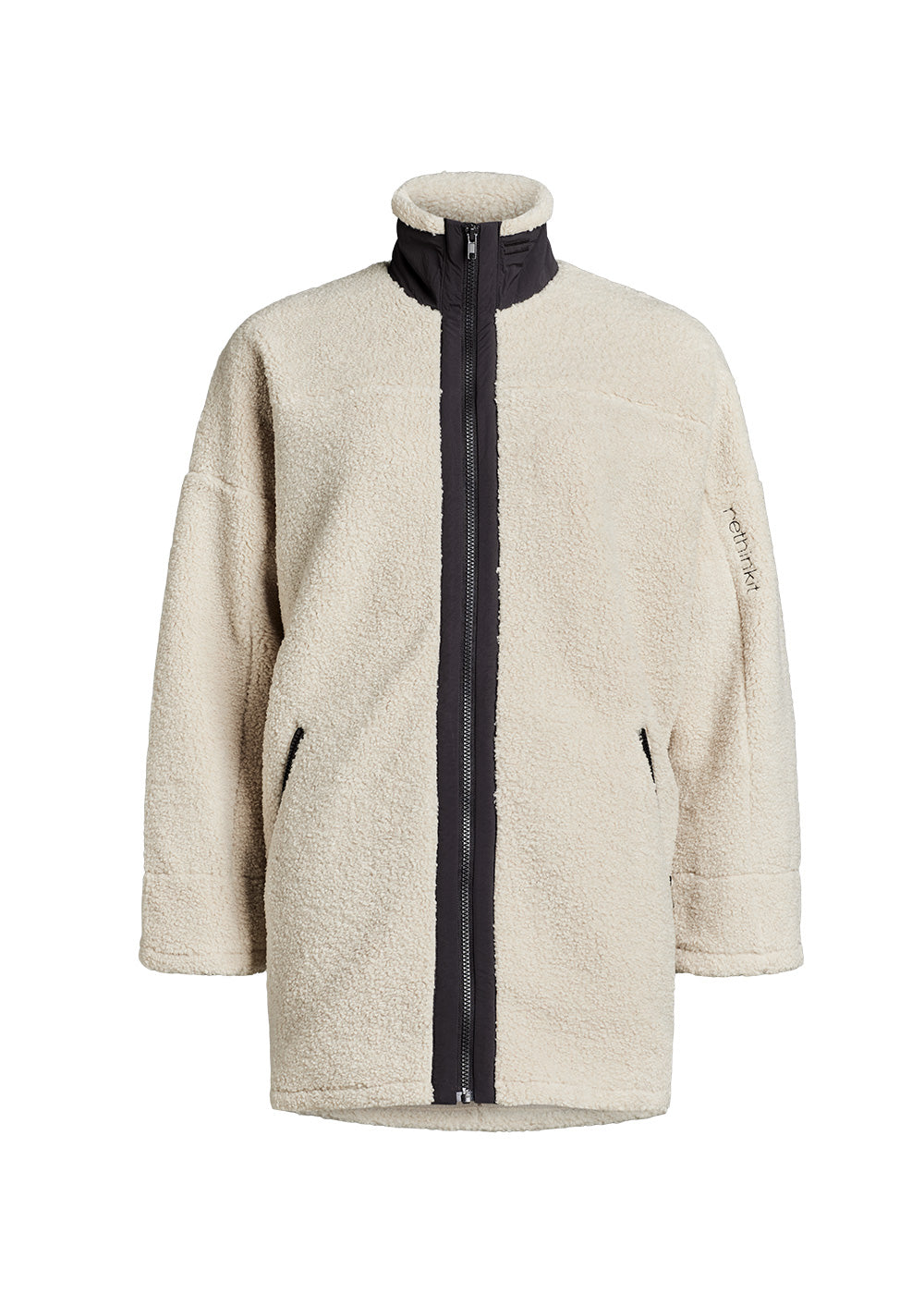 Rethinkit Long Fuzzy coat Larvik Jackets 3356 sandshell