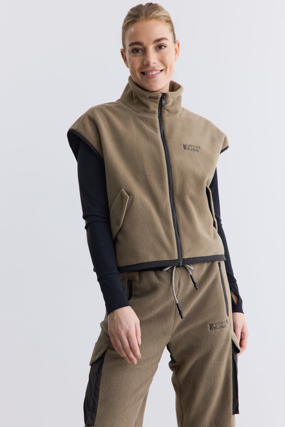 Rethinkit Polar Fleece Vest Campfire Sweatshirt 3331 fallen rock