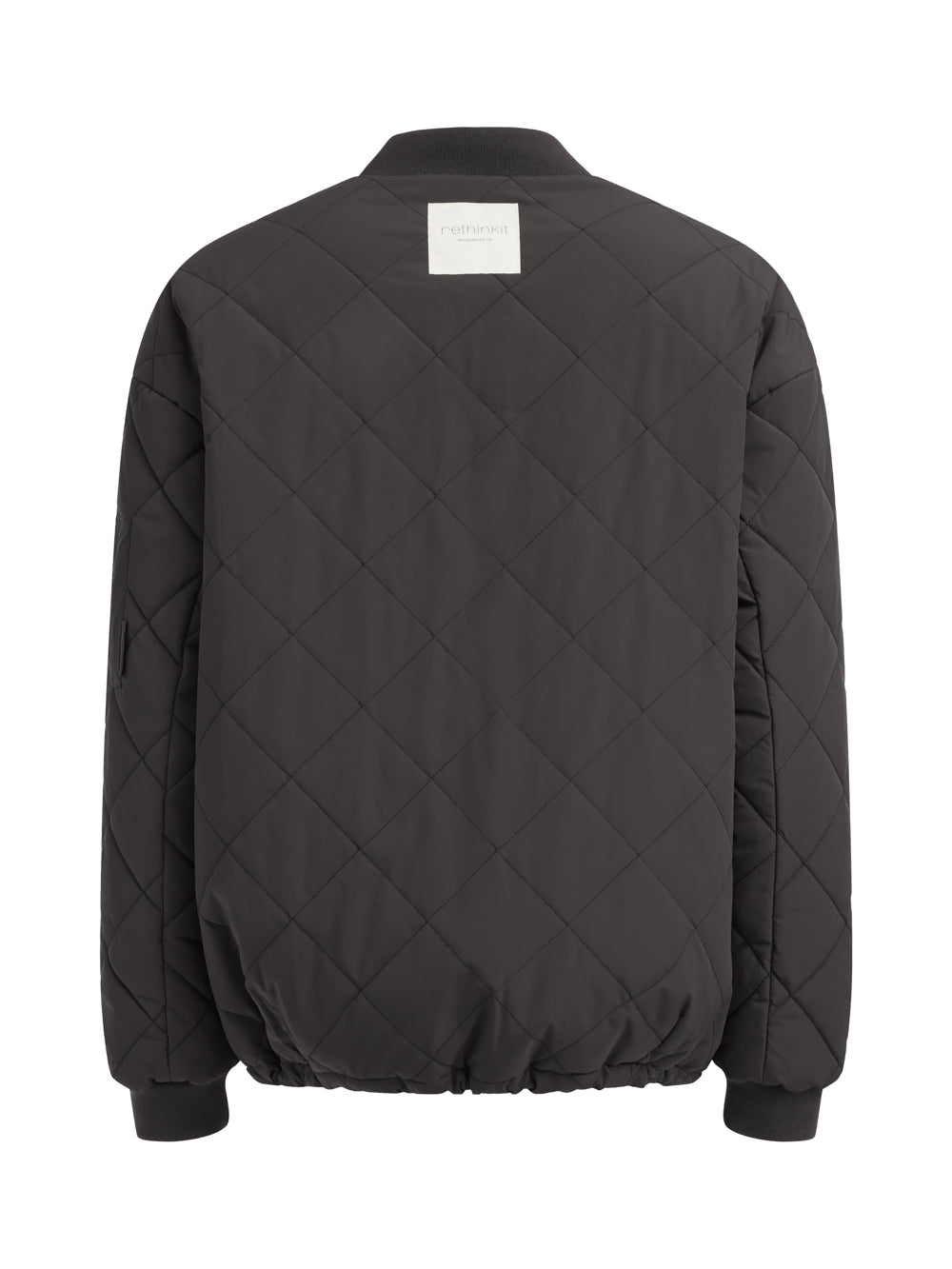 Rethinkit Quilted Bomber Jakke Latté Jackets 0022 almost black