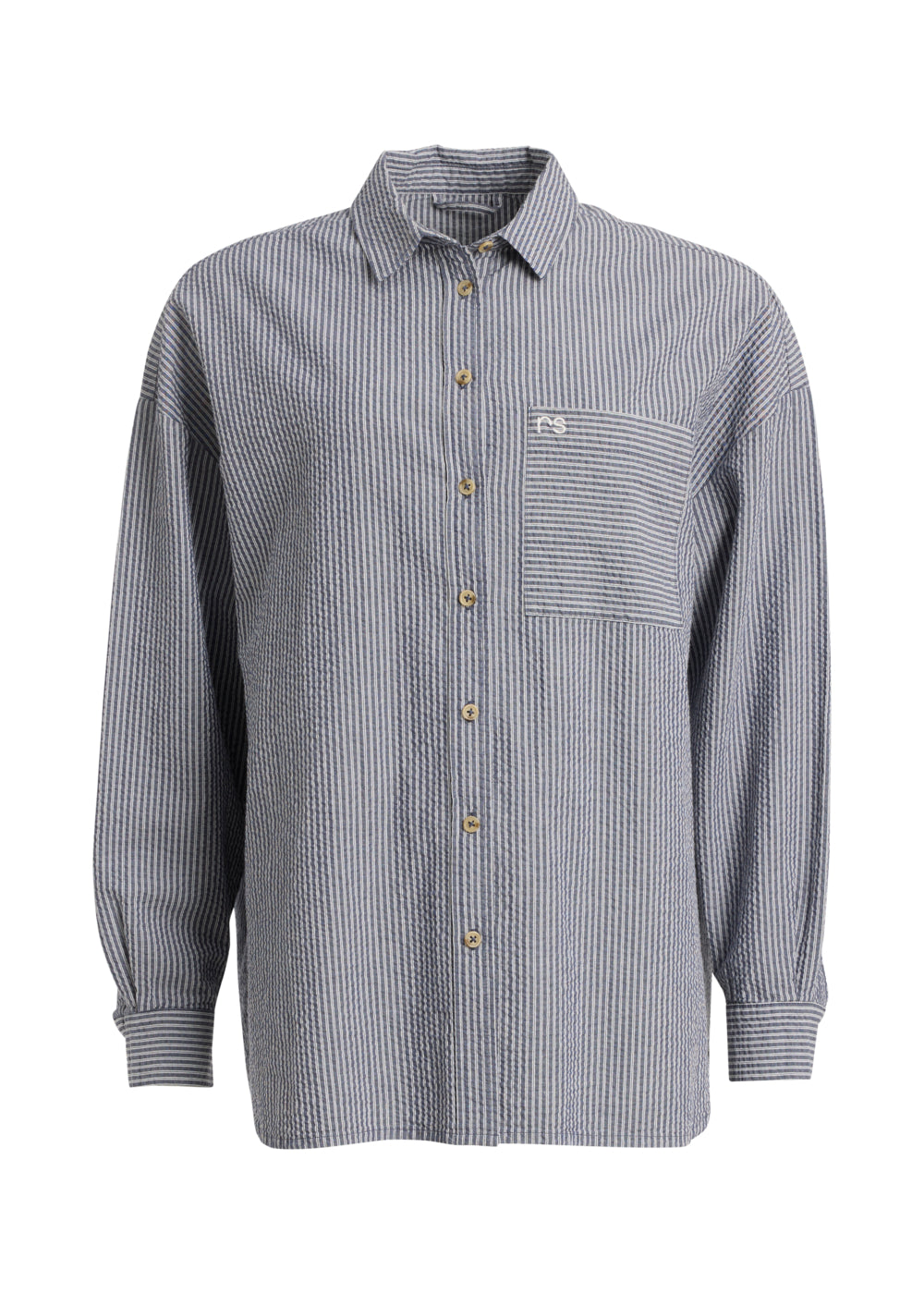 Rethinkit Stribet Skjorte PJ Shirts and Blouses 1396 blue stripe