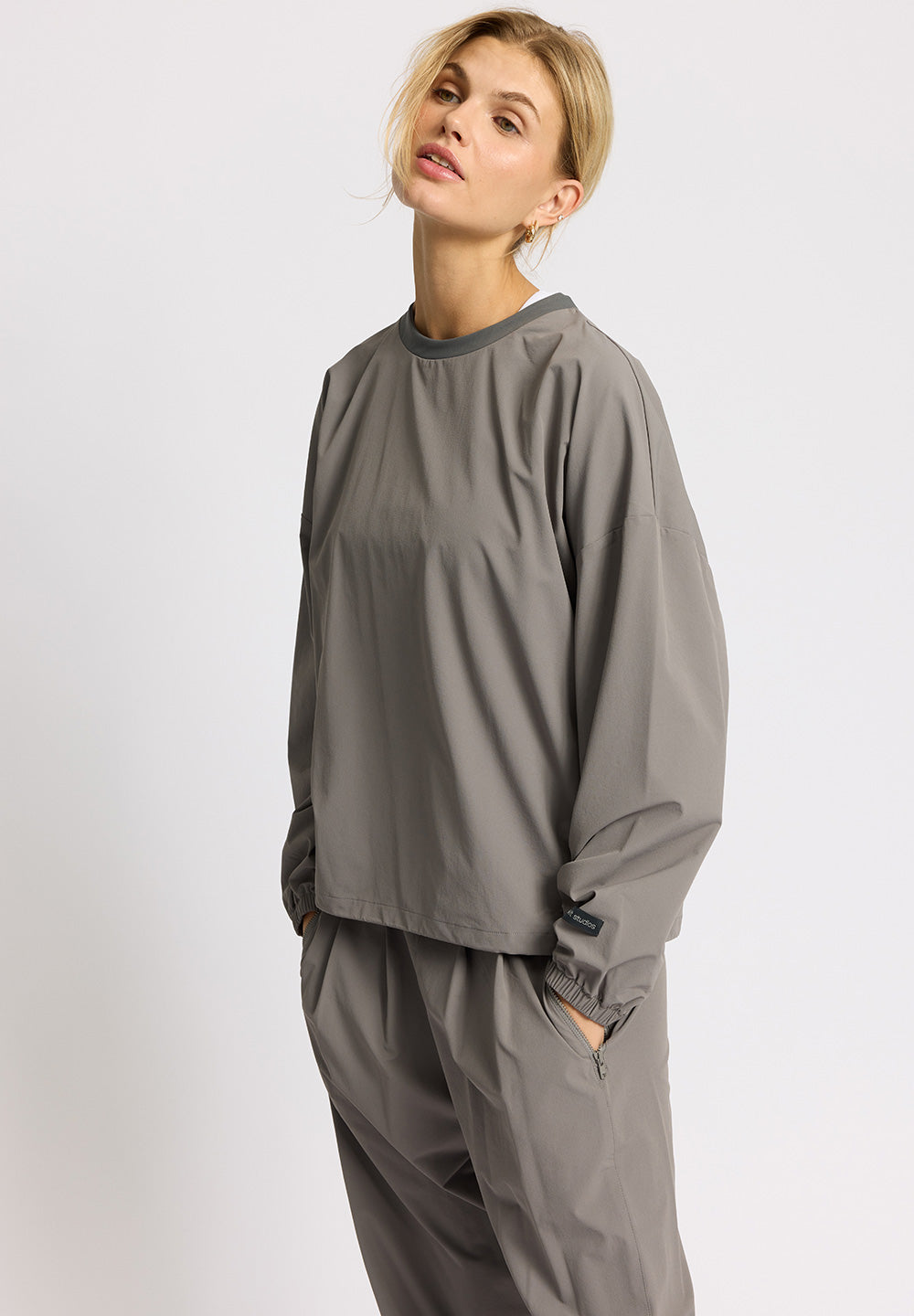 Rethinkit Soft Woven Track Pullover Stroll Pullover 0097 grey thunder