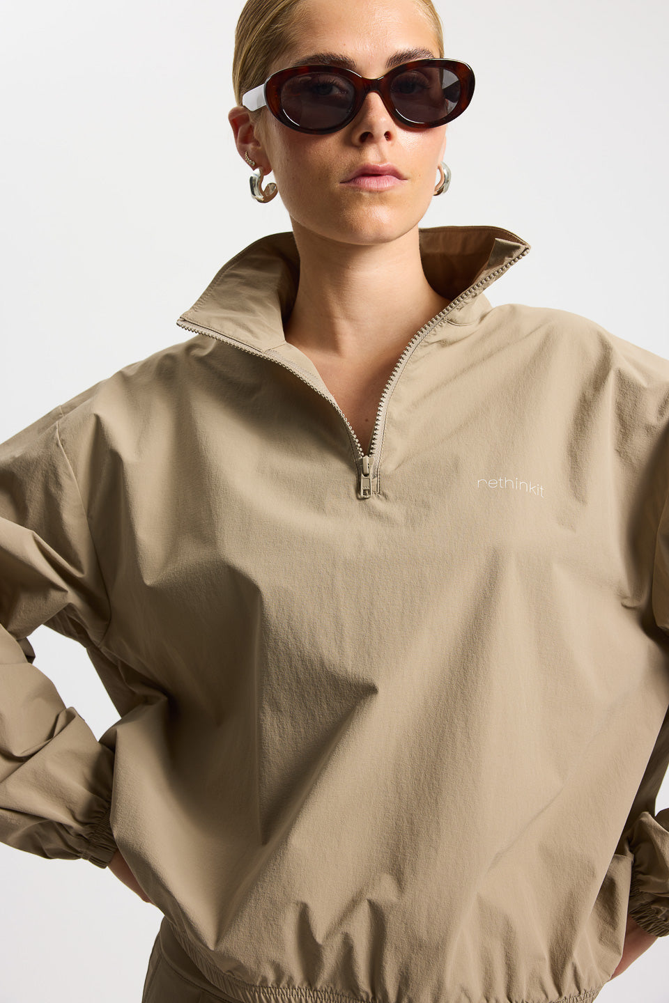 Rethinkit Track Jacket Drift Jacket 0070 gravel