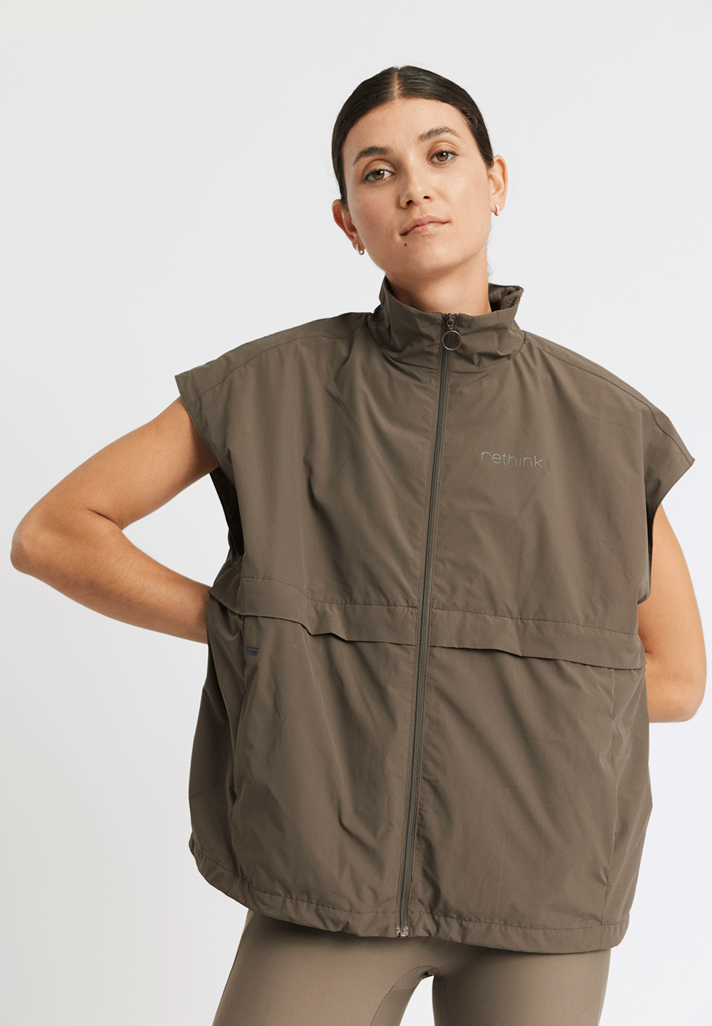 Rethinkit Track Vest Castile Gilet 3053 dark brown