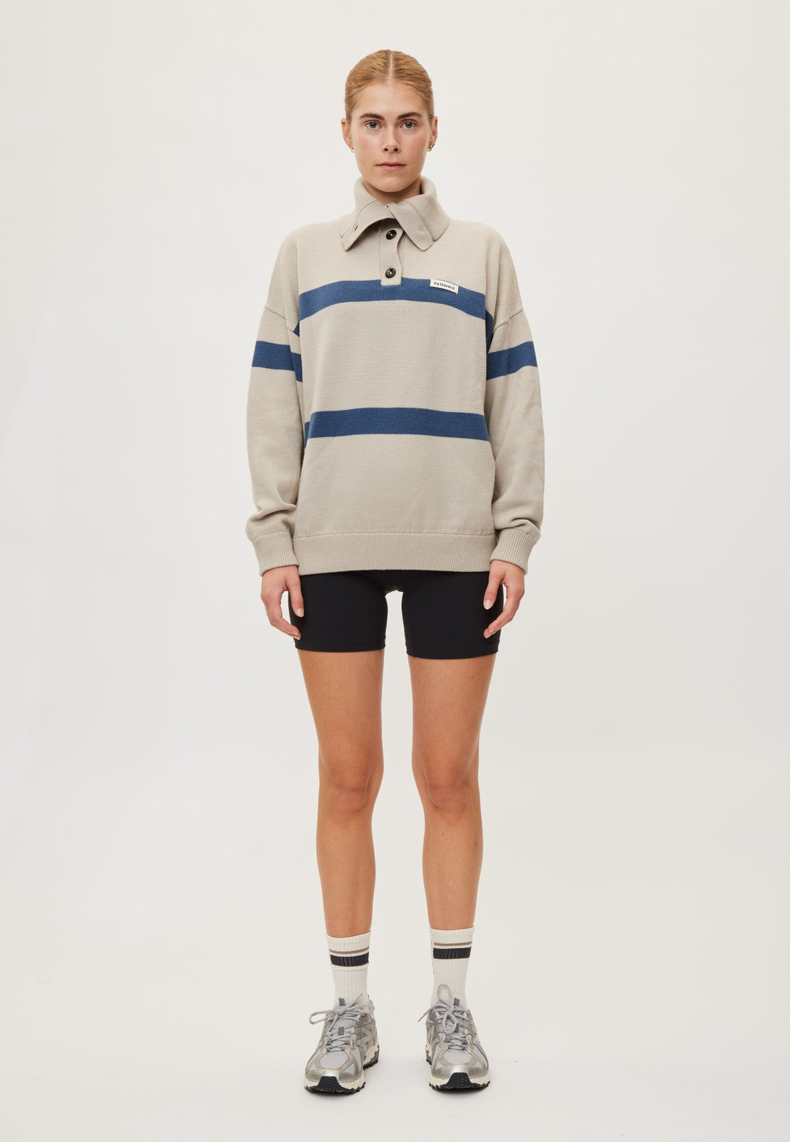 Rethinkit Wool Polo Sweater Keep Me Pullover 9523 fossil