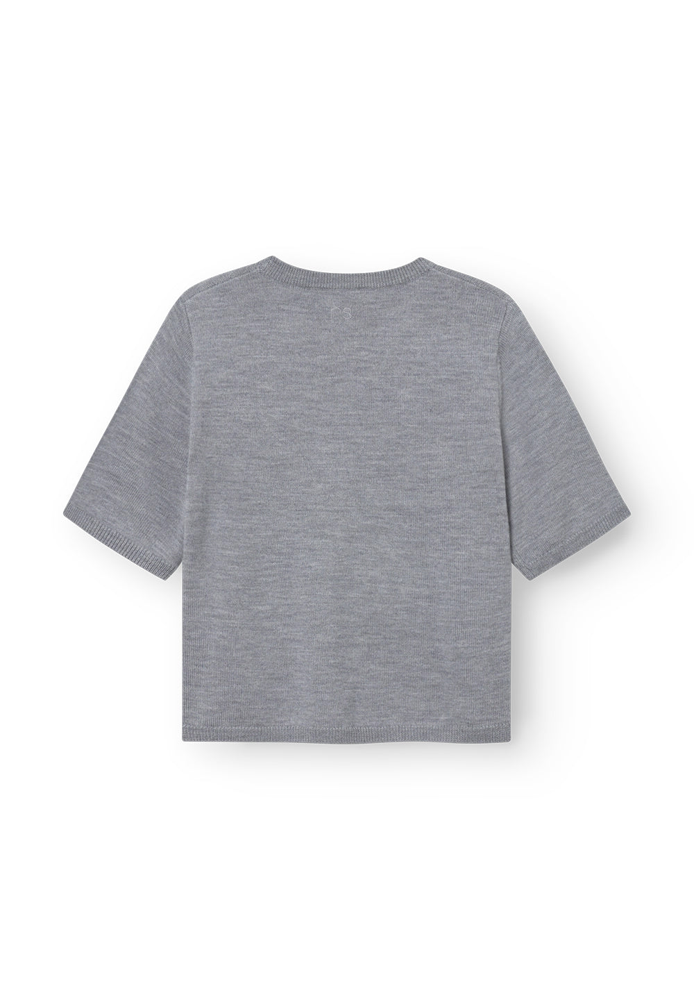 Rethinkit Wool Short Sleeve Keep Me Knitted Tops 0220 light melange grey