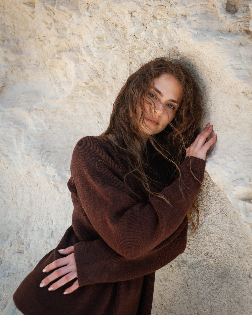 Rethinkit Wool Sweater Oslo Knitted Tops 3015 brown melange