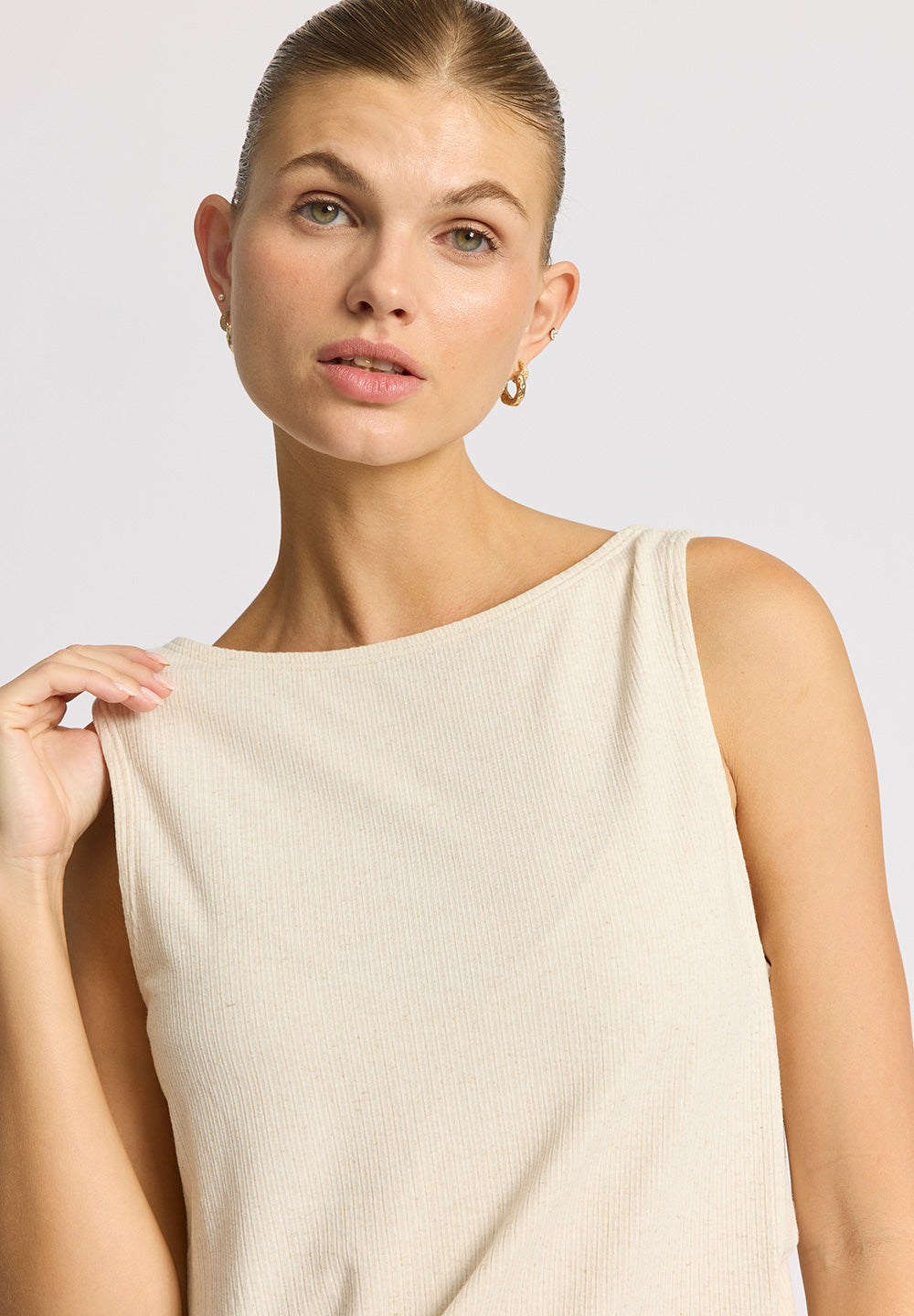 Rethinkit Vendbar Rib Top Merci Top 3227 soft beige melange