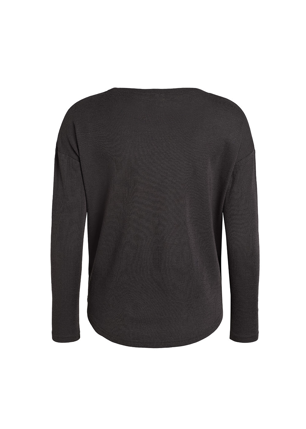 Rethinkit Langærmet Uld Tee Mibe Jersey Tops and T-Shirts 0022 almost black