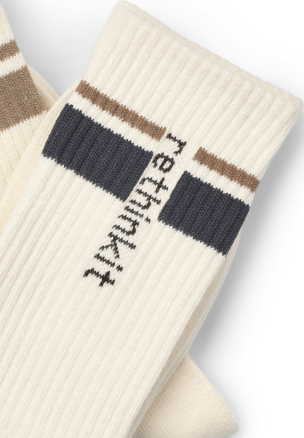 Rethinkit 2-pak Rethinkit Stribet Crew Sokker Accessory 1088 ink mocha