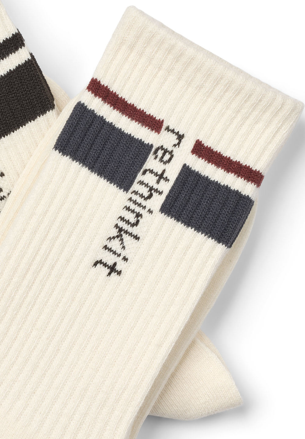 Rethinkit 2-pak Rethinkit Stribet Crew Sokker Accessory 1099 ink almost black