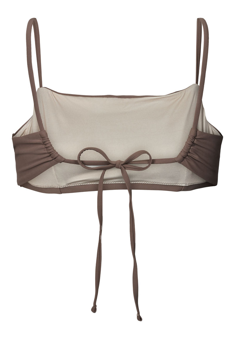 Rethinkit Bikini Top Bandeau BAY Swimwear 3201 walnut