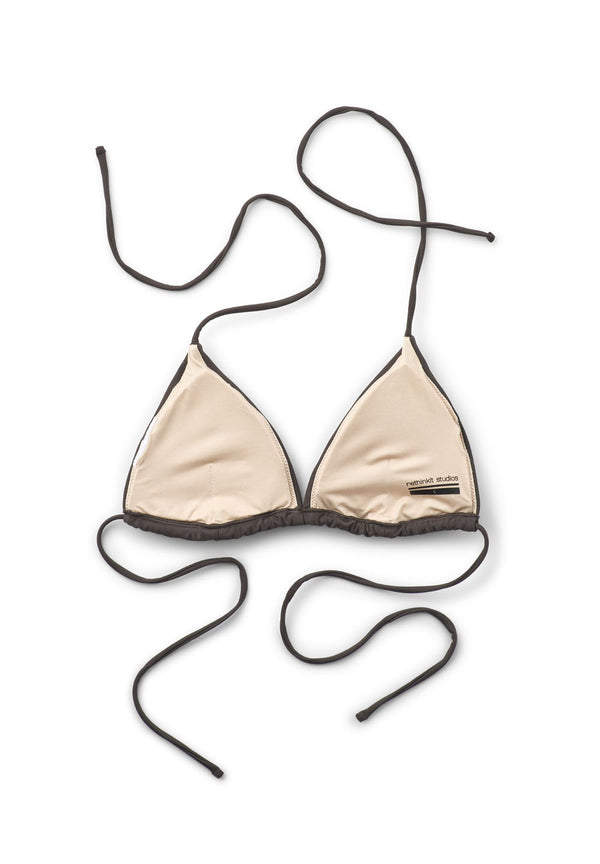 Rethinkit Bikini Top Triangle BAY Swimwear 0022 almost black