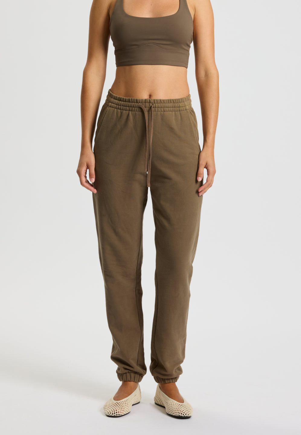 Rethinkit Børstet Sweatpants Ibina Trousers 3003 bark