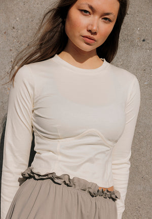 Rethinkit Curved Tee Nice   Tee 3187 ecru