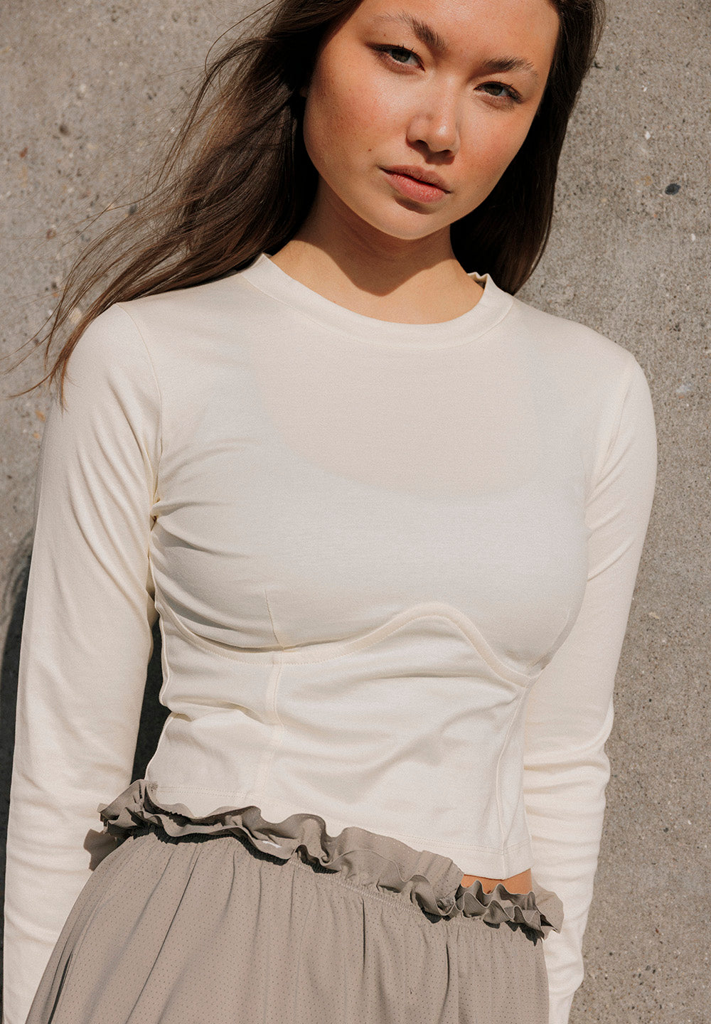 Rethinkit Curved Tee Nice   Tee 3187 ecru