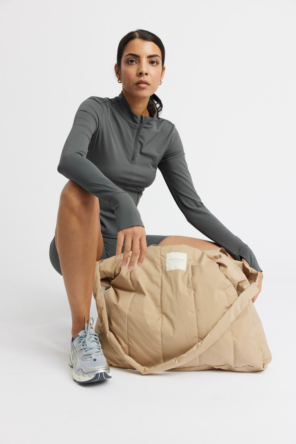 Rethinkit Half zip T-Shirt 0087 charcoal grey