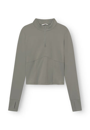 Rethinkit Half zip T-Shirt 4215 smoke olive