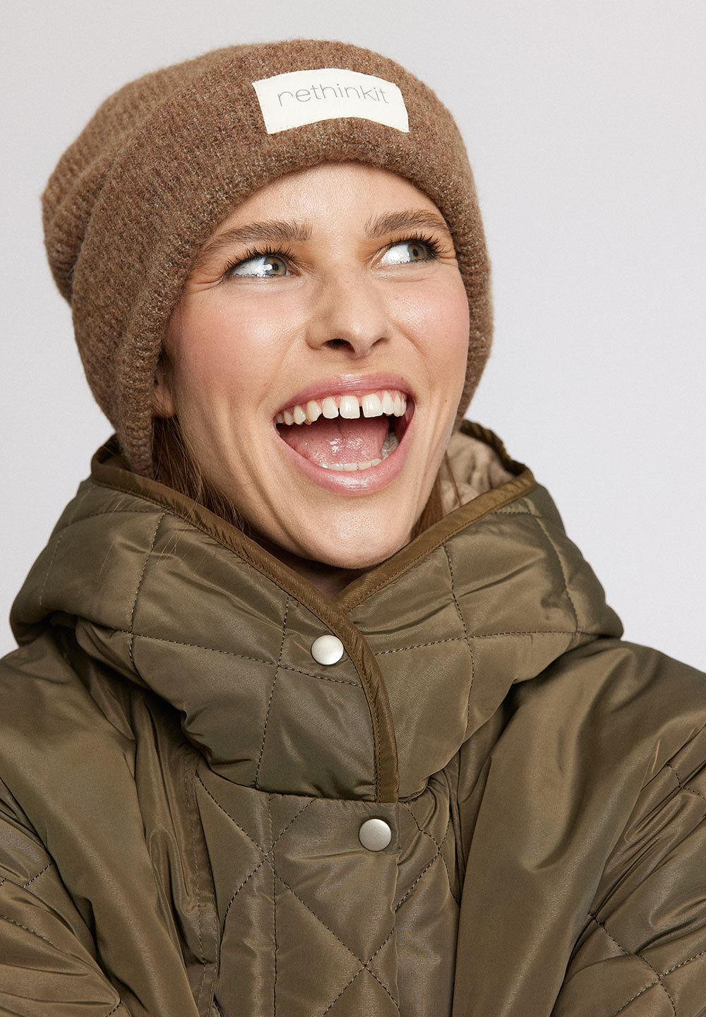 Rethinkit Uld Beanie Snug Acc 3237 warm melange brown