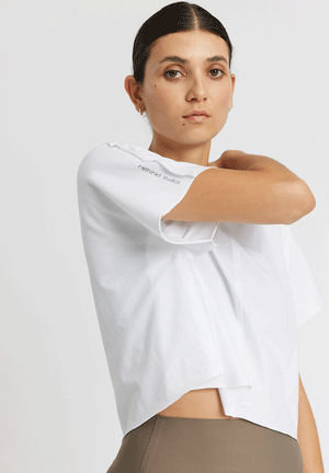 Rethinkit Kort Tee Raw Edge Caen Tee 0364 white
