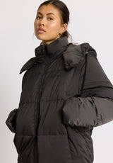 Rethinkit Lang Puffer Jakke Shelter Jackets 0022 almost black