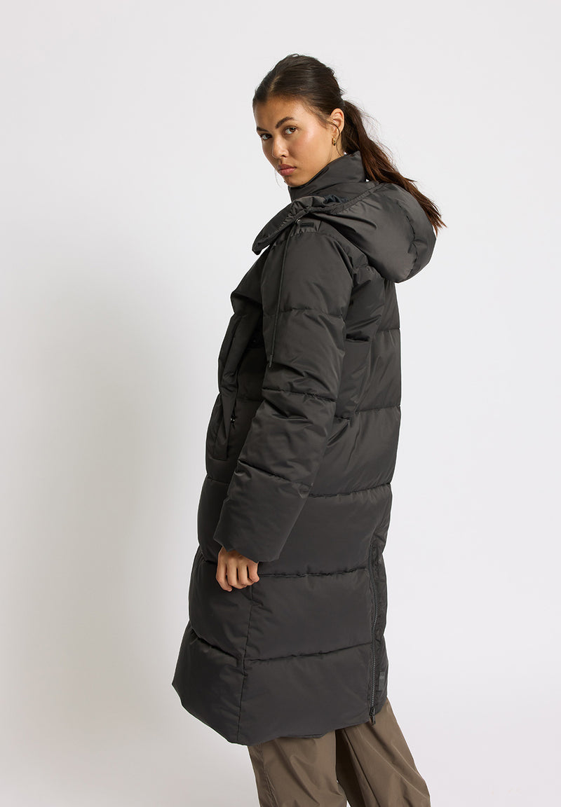 Rethinkit Lang Puffer Jakke Shelter Jackets 0022 almost black