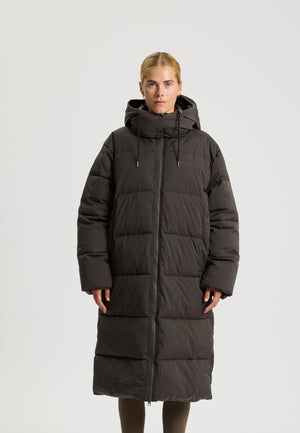 Rethinkit Lang Puffer Jakke Shelter Jackets 0022 almost black
