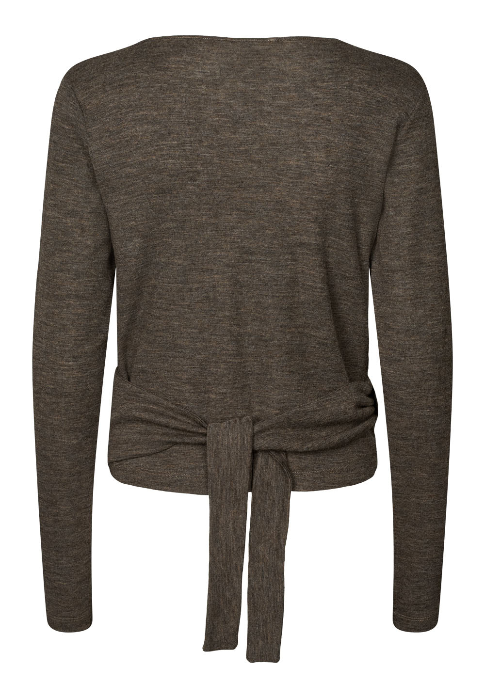 Rethinkit Merino Wool Wrap Cardigan Haze Cardigan 9537 dark brown melange