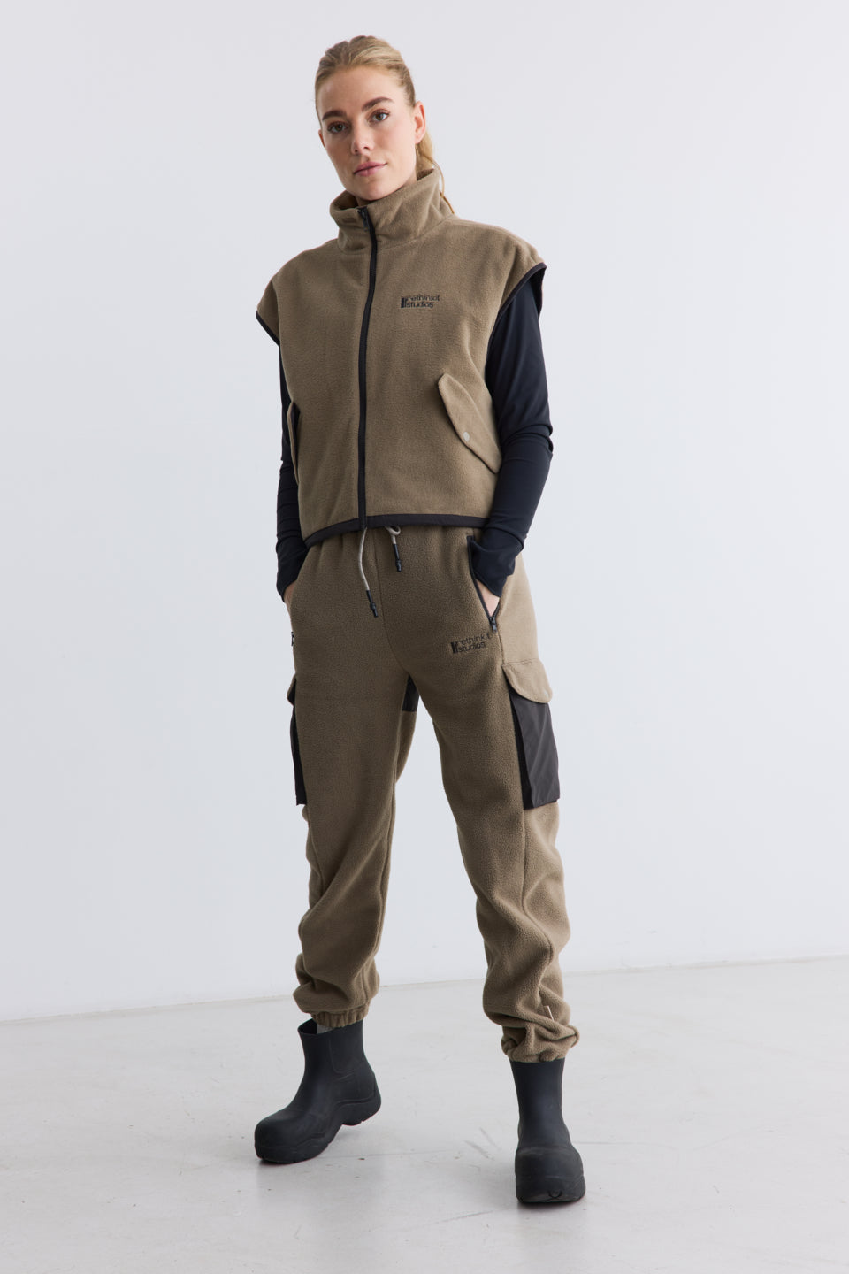 Rethinkit Polar Fleece Bukser Campfire Trousers 9002 multi brown