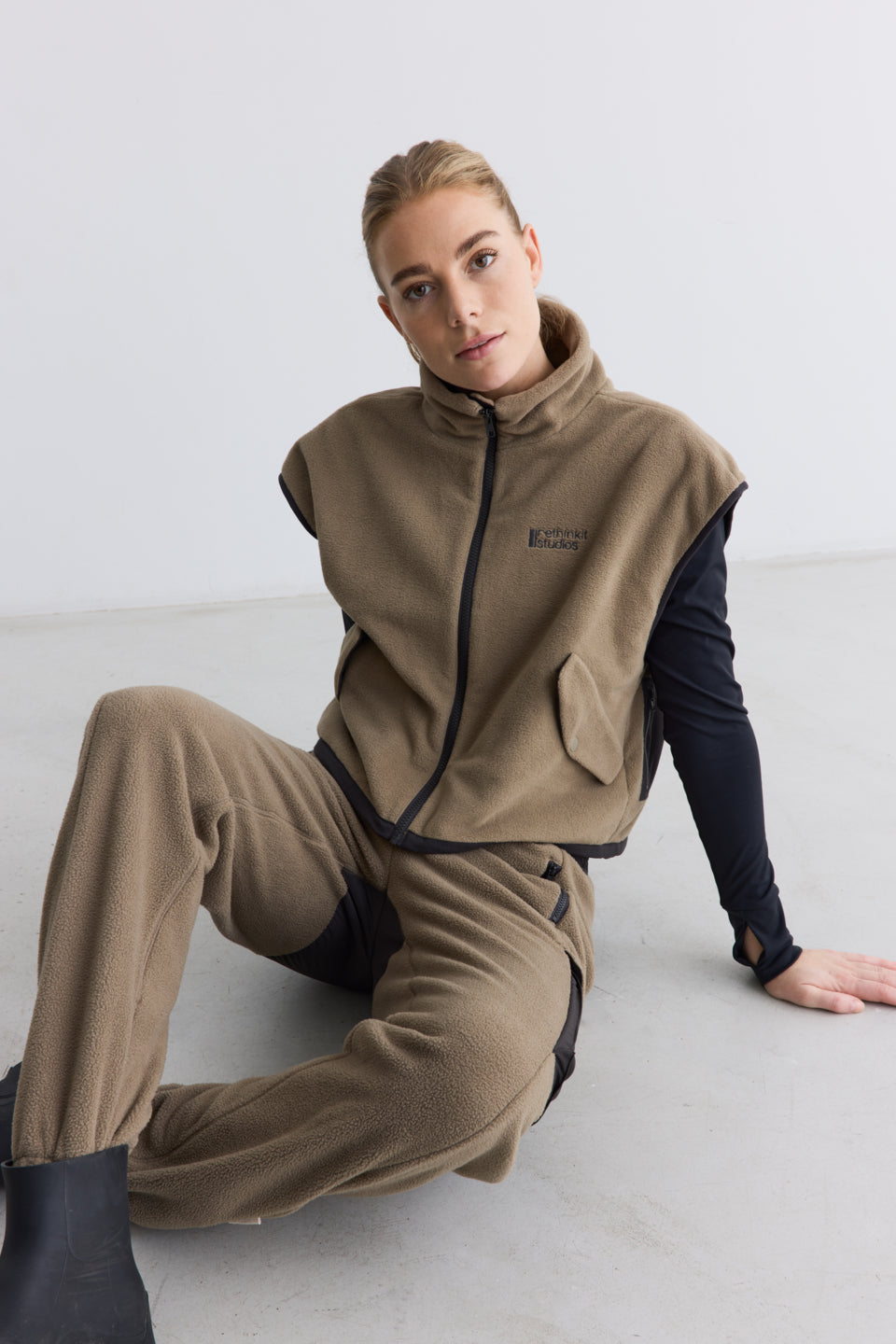 Rethinkit Polar Fleece Vest Campfire Sweatshirt 3331 fallen rock