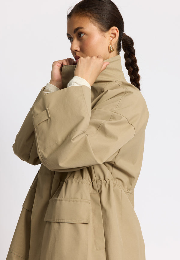 Rethinkit Puffer RE-down Uni Jacket SHELTER coat 3226 beige taupe