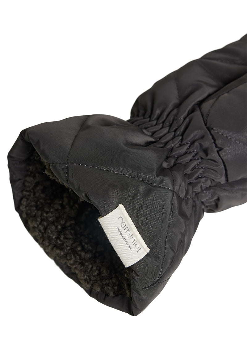 Rethinkit Quilted Gloves COUNTRY Acc 0022 almost black