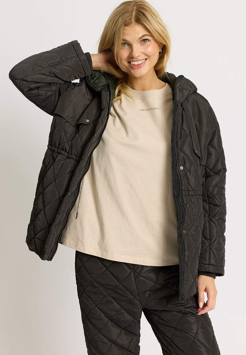 Rethinkit Quilted Jacket COUNTRY Thermo 0022 almost black