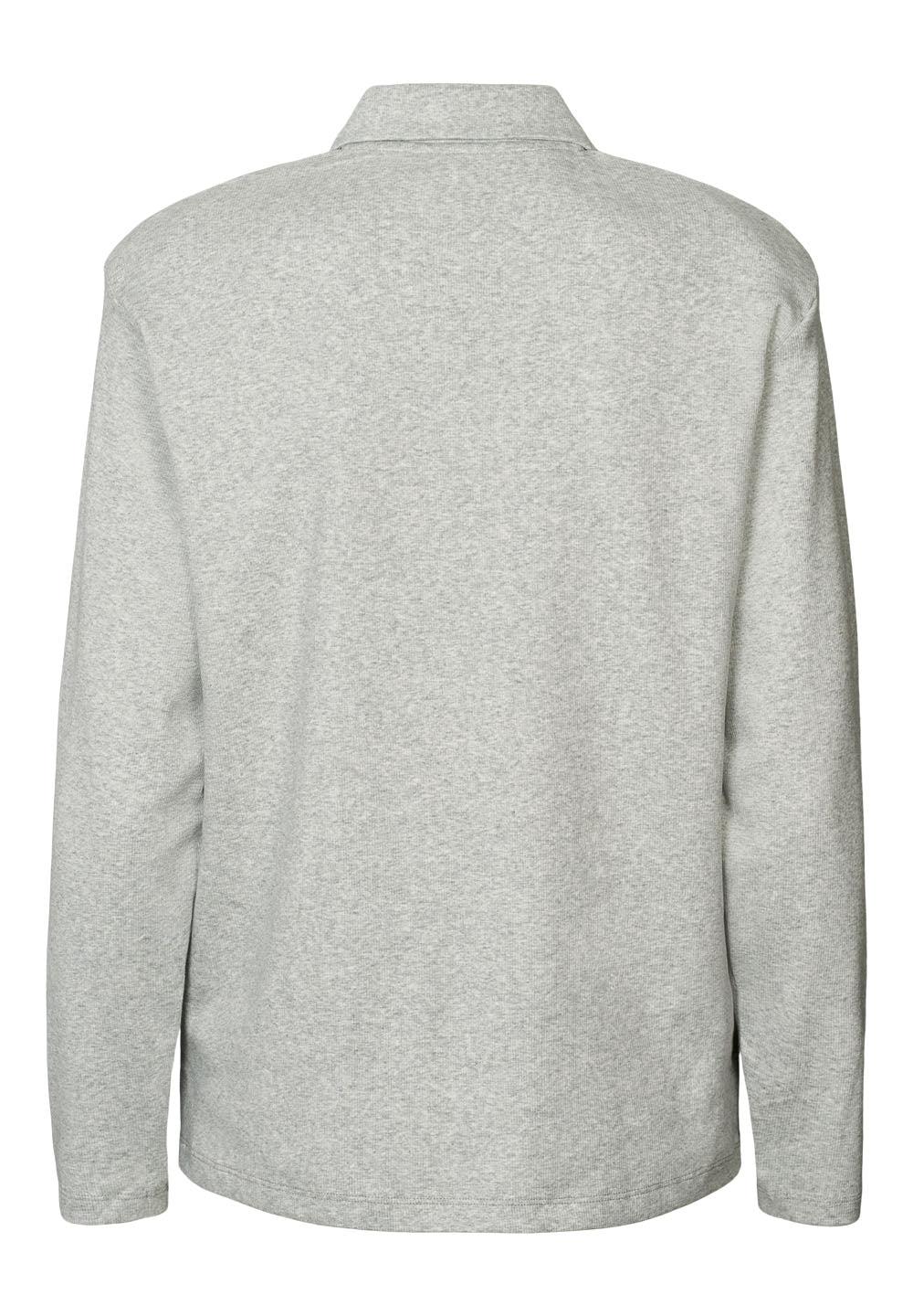 Rethinkit Rib Polo LS Elevate T-Shirt 0105 grey melange