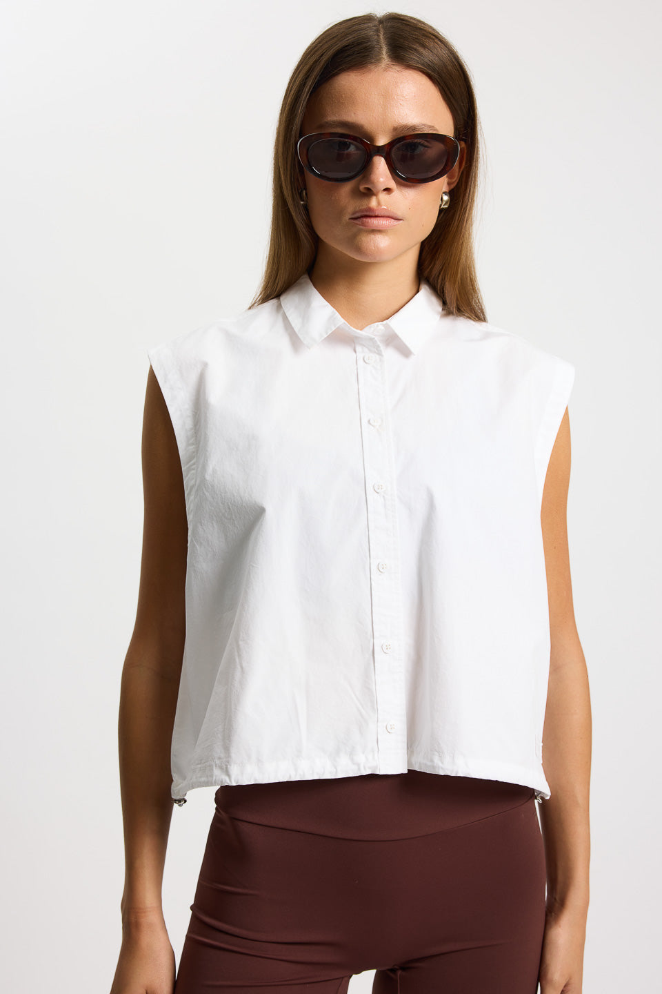 Rethinkit Sleeveless Shirt Worki Shirts and Blouses 0364 white