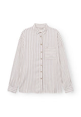 Rethinkit Stribet Skjorte PJ  Shirts and Blouses 0076 warm grey stripe