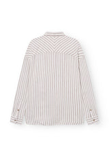 Rethinkit Stribet Skjorte PJ  Shirts and Blouses 0076 warm grey stripe