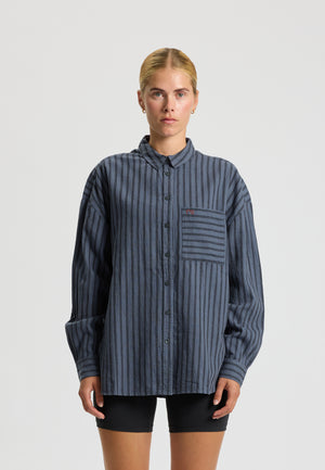 Rethinkit Stribet Skjorte PJ  Shirts and Blouses 1198 blue toned stripe