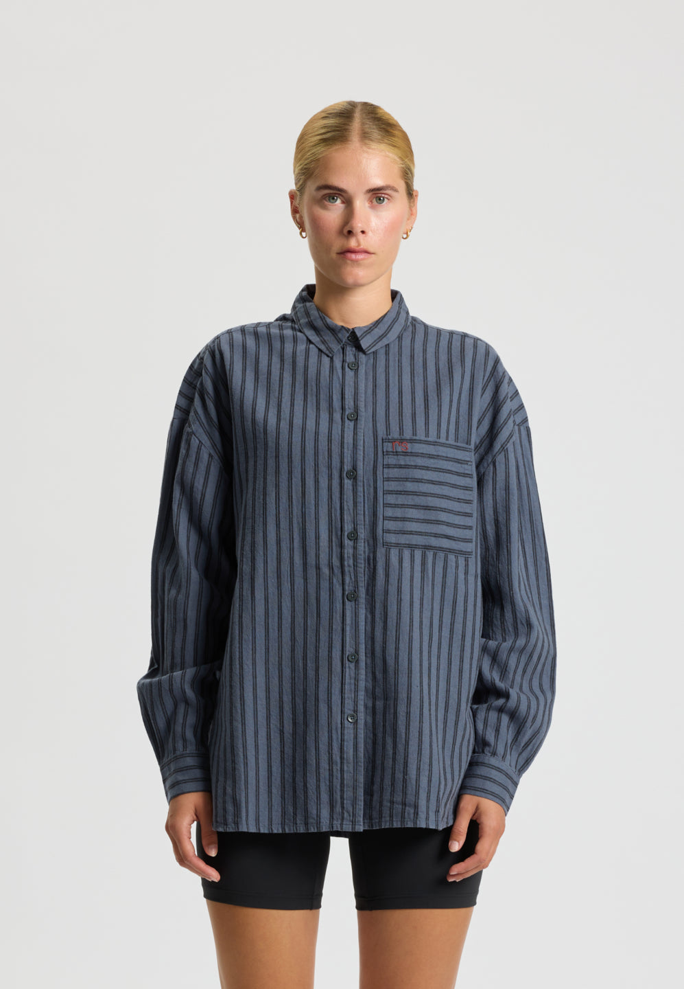 Rethinkit Stribet Skjorte PJ  Shirts and Blouses 1198 blue toned stripe