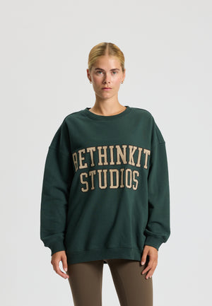 Rethinkit Sweat Shirt Logo Sweatshirt 4126 deep green