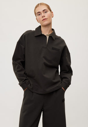 Rethinkit Sweat Shirt Polo One Sweatshirt 0022 almost black