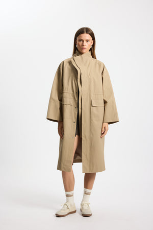Rethinkit Tech Frakke Cloud coat 3226 beige taupe